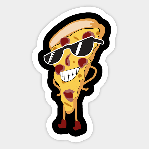 Cool Pizza in Shades Sticker by c1337s